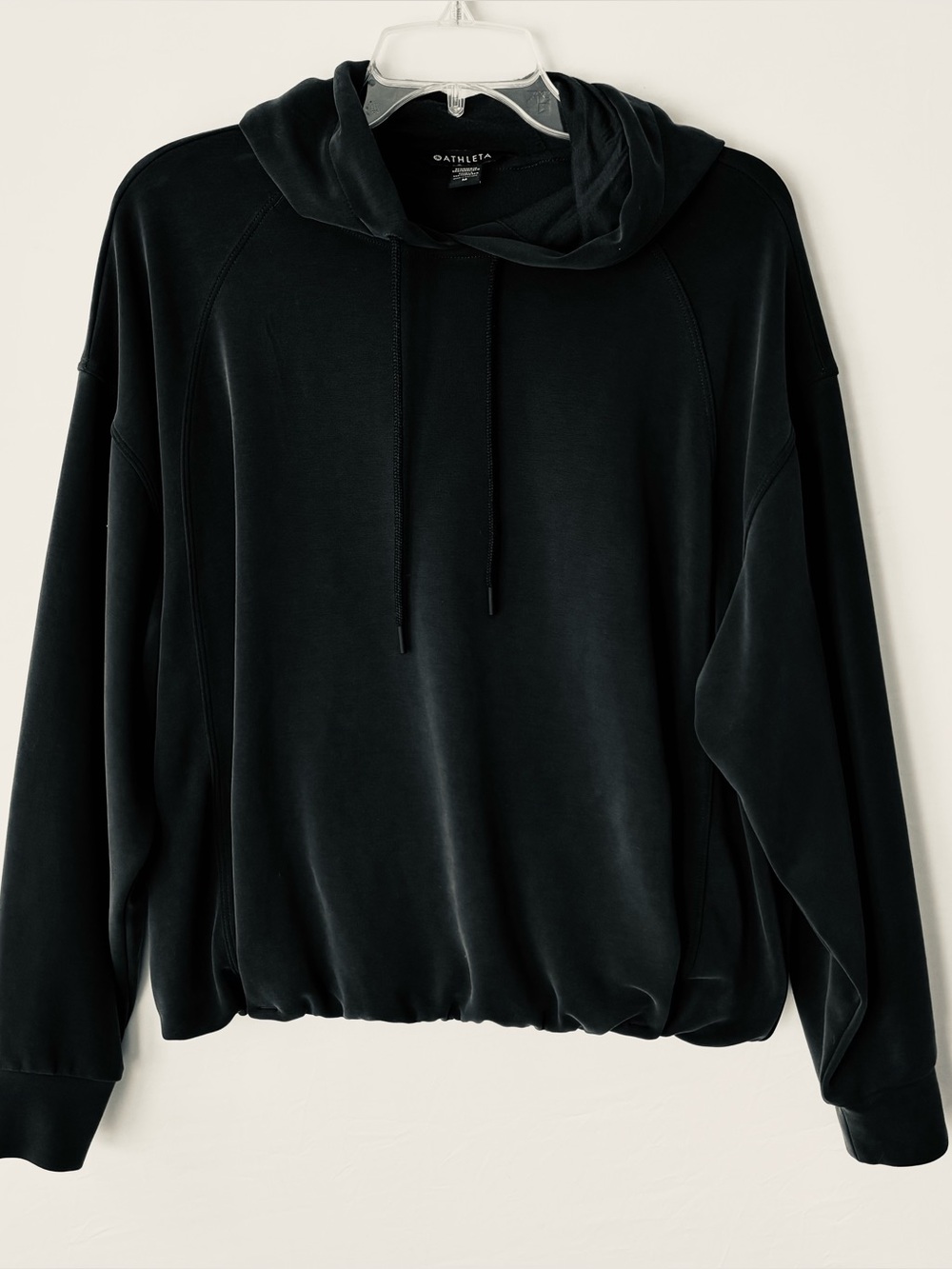 Athleta Black Pullover Hoodie - Relaxed Fit